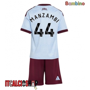 Aston Villa Johan Manzambi #44 Terza Maglia Bambino 2026-27 Manica Corta (+ Pantaloni corti)